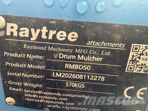 Raytree RMBD50 50 in Drum Skid Steer Mulcher (Unus Trituradoras florestais