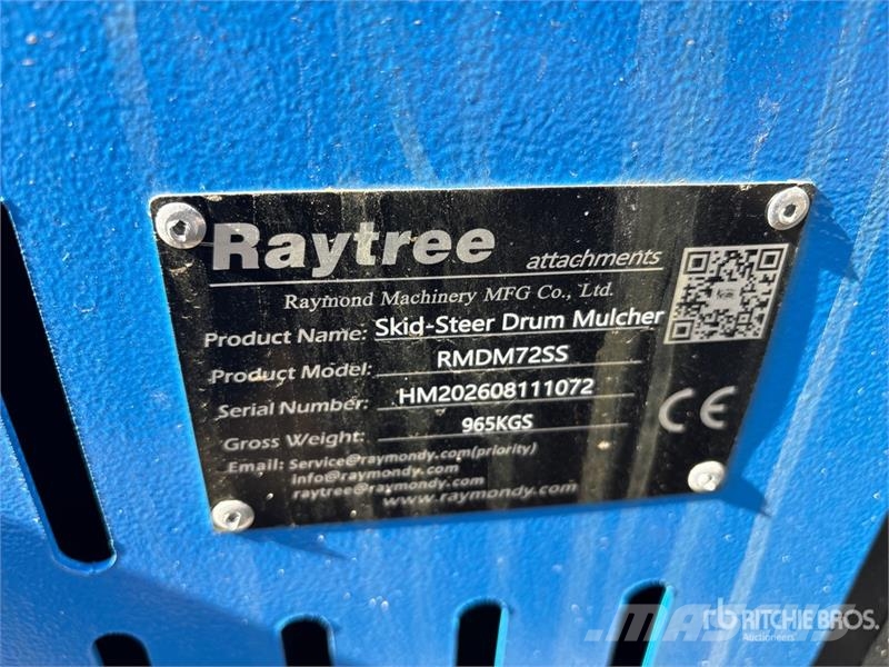 Raytree RMDM72SS 72 in Drum Skid Steer Mulcher (Un Lesní mulčovače