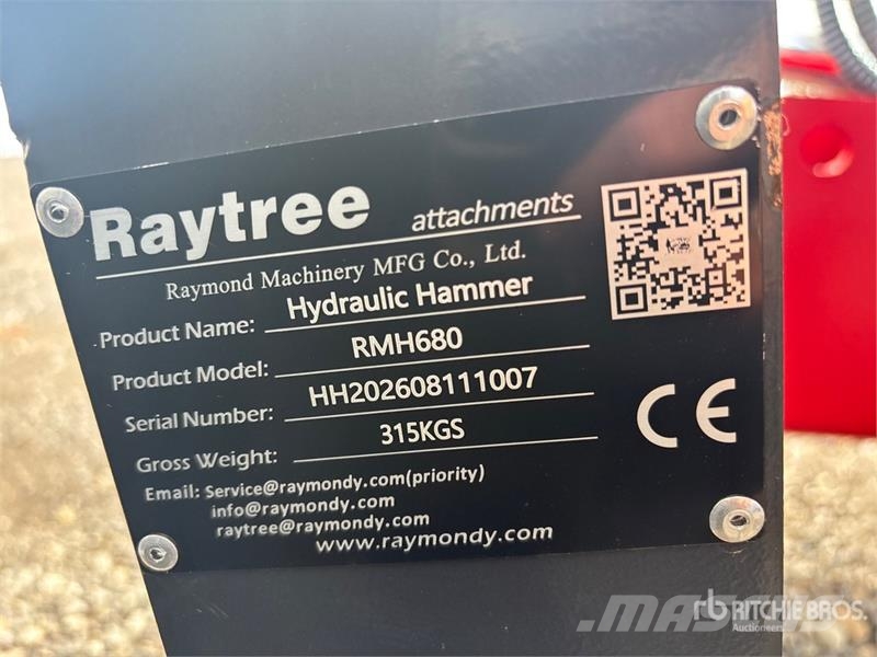 Raytree RMH680 Skid Steer Breaker (Unused) Iskuvasarat