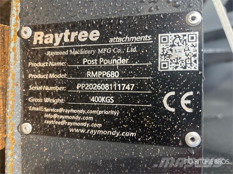 Raytree RMPP680 Skid Steer Post Driver (Unused) Fencing equipment