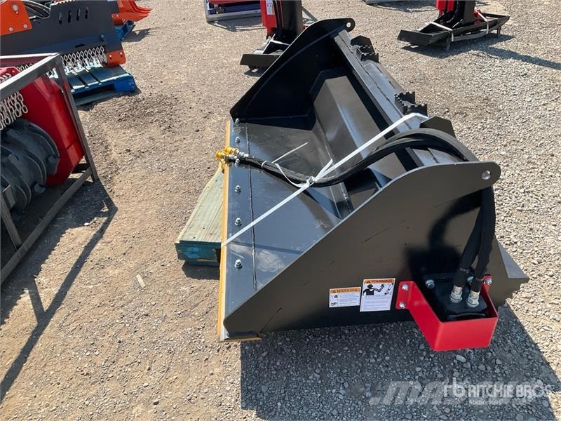  Raytree RMRB72 72 in Power Rake Skid Steer Bucket  Godet
