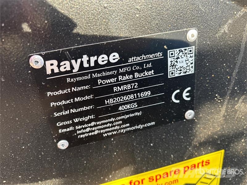 Raytree RMRB72 72 in Power Rake Skid Steer Bucket Κουβάδες