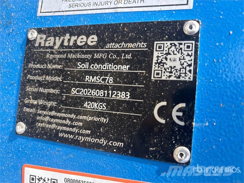 Raytree RMSC78 78 in Skid Steer Power Rake (Unused Okretači i sakupljači sijena