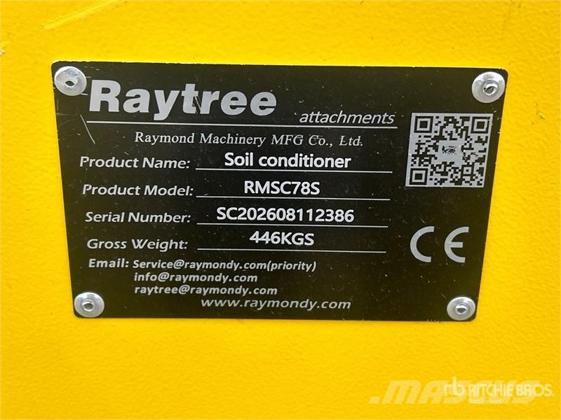 Raytree RMSC78S 78 in Soil Conditioner Skid Steer Pöyhimet ja haravat