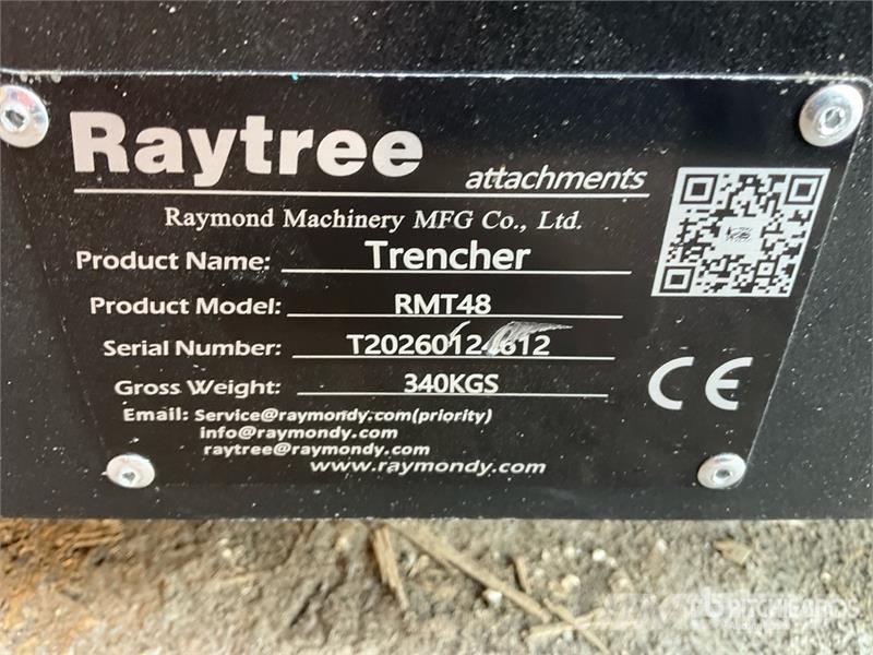  Raytree RMT48 48 in Skid Steer Trencher (Unused) Freze za kopanje jarkov Trenčerji