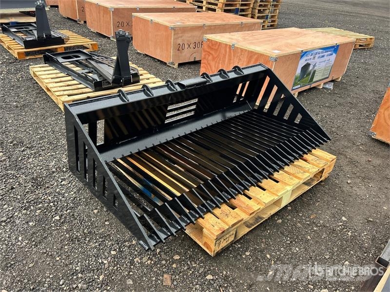  RB66 66 in Skeleton Rock bucket Skid Steer Bucket  دلاء