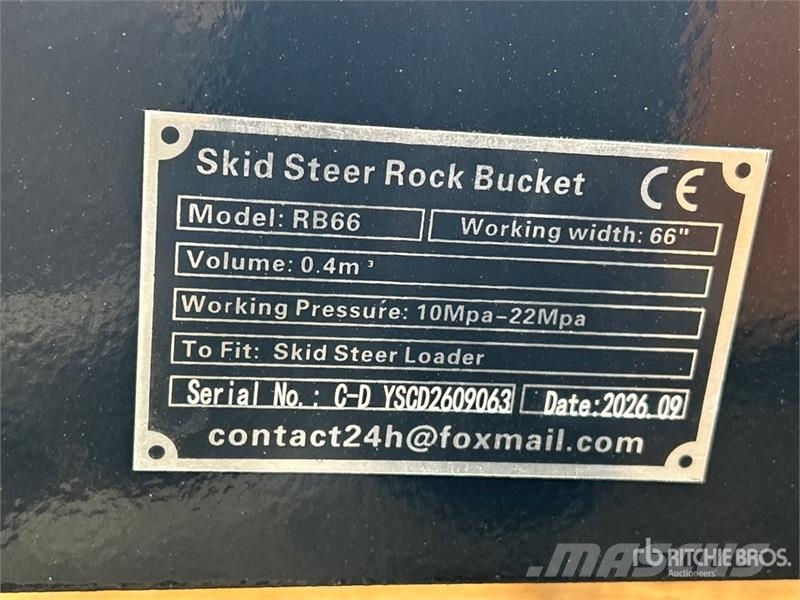  RB66 66 in Skeleton Rock bucket Skid Steer Bucket  دلاء