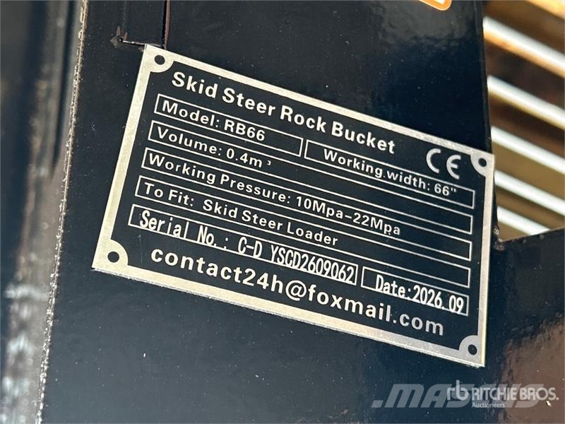 RB66 66 in Skid Steer Bucket (Unused) Buckets