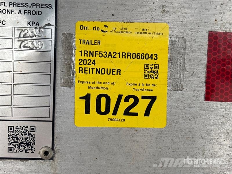 Reitnouer CK90 53 ft T/A Spread Axle Curtain Side Trailer Tovarne prikolice sa ciradom