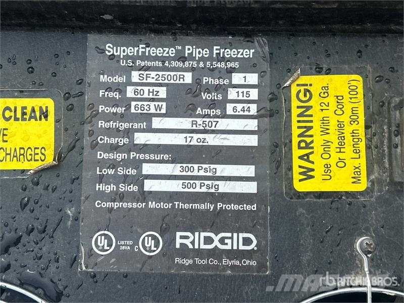 Rigid SF-2500 Pipe Freezing Unit Drugi deli