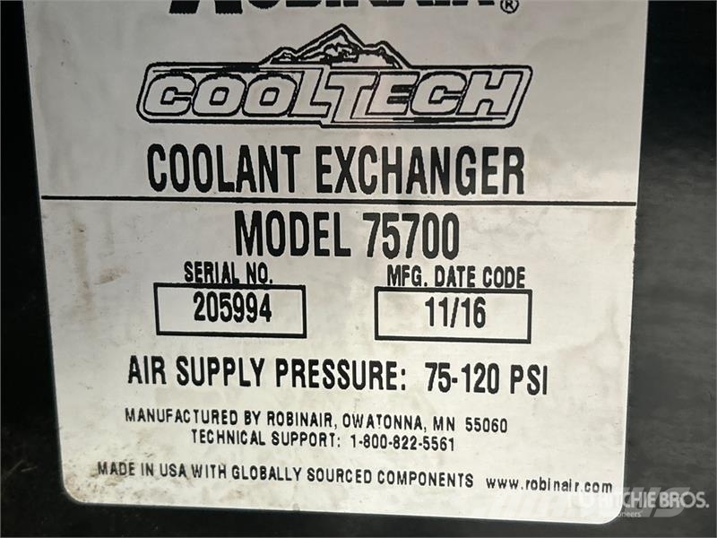 Robinair Cool Tech 75700 Coolant Exchanger Other components
