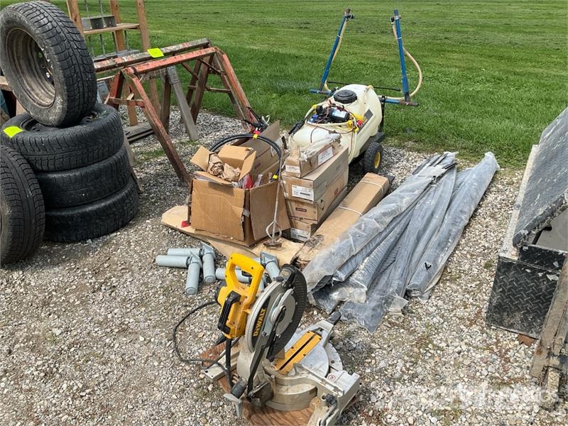 Saw, Pesticide Sprayer, Assorted Nails/Screws, Hyd Drugi deli