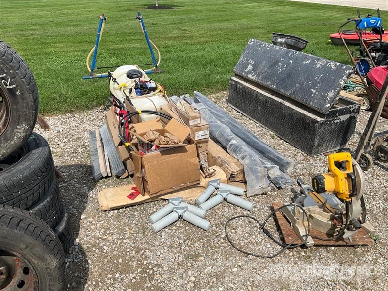 Saw, Pesticide Sprayer, Assorted Nails/Screws, Hyd Drugi deli