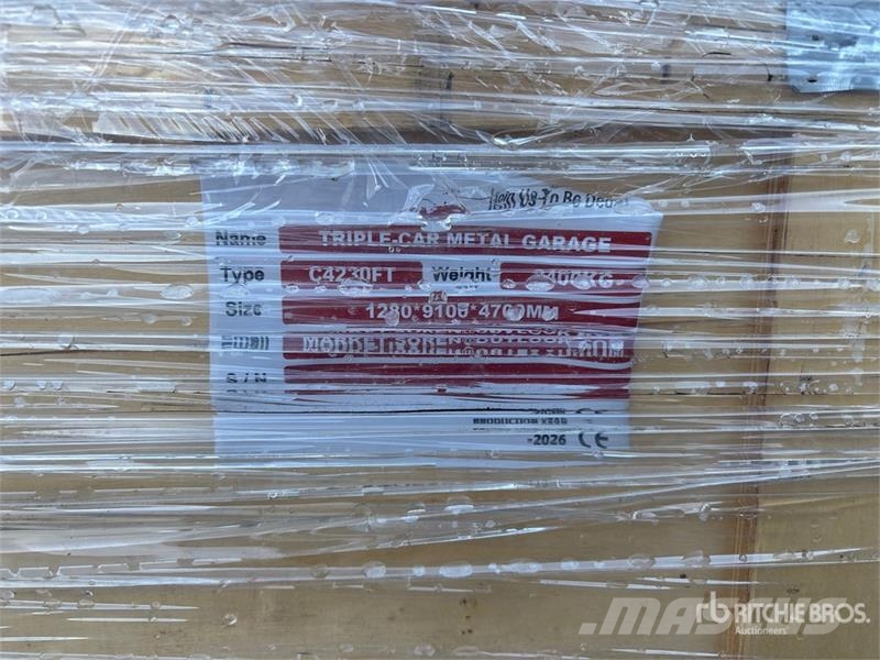  SDL4230TGMS Triple Garage Metal Shed (Unused) Stahlrahmenaufbauten