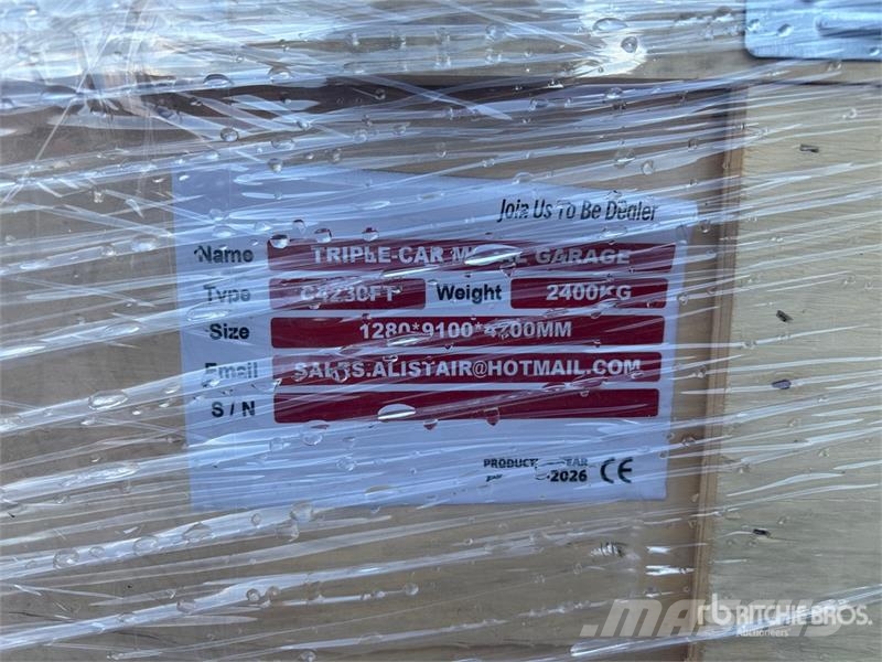 SDL4230TGMS Triple Garage Metal Shed (Unused) Steel frame buildings