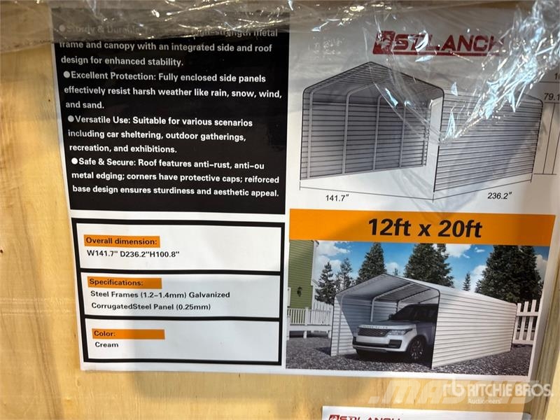  SDLC1220 12 ft x 20 ft Carport (Unused) Steel frame buildings