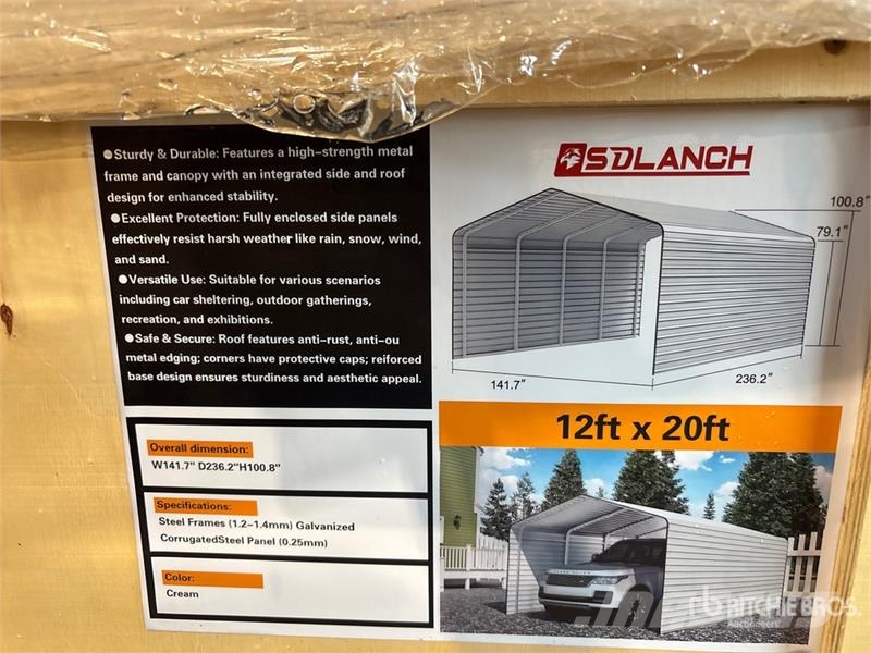  SDLC1220 12 ft x 20 ft Carport (Unused) Stahlrahmenaufbauten