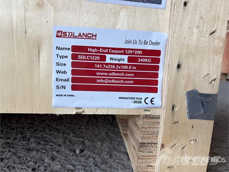 SDLC1220 12 ft x 20 ft Carport (Unused) Steel frame buildings