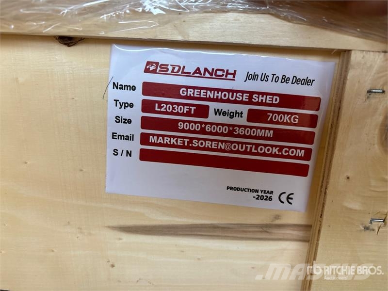 SDLC2030FT 20 ft x 30 ft Enclosed Carport (Unused) Stahlrahmenaufbauten