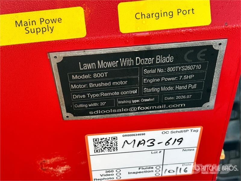  SDLOOL 800T Remote Control Lawn Mower (Unused) ركوب الحشائش