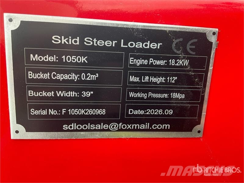 SDLOOL SL-1050K Mini Compact Track Loader (Unused) Skid steer mini utovarivači