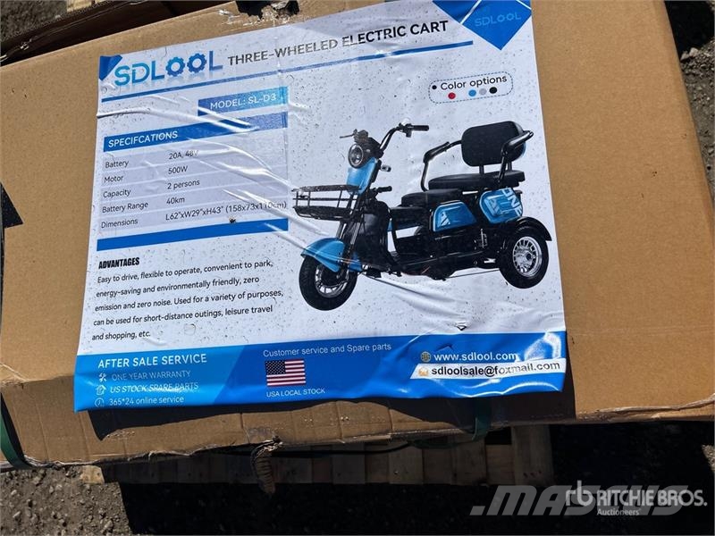  SDLOOL SL-D3 Electric Trike (Unused) سيارات