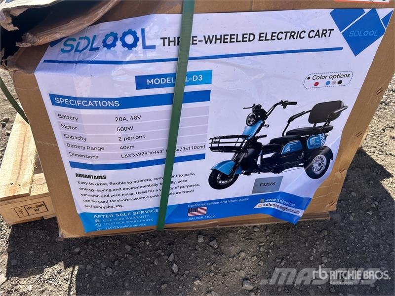 SDLOOL SL-D3 Electric Trike (Unused) سيارات