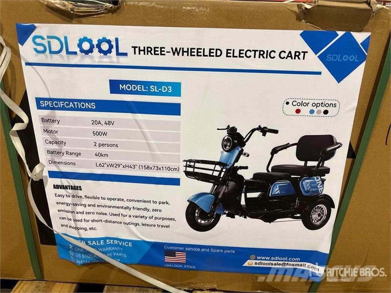 SDLOOL SL-D3 Electric Trike (Unused) Kistehergépjárművek
