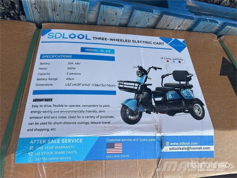 SDLOOL SL-D3 Electric Trike (Unused) Samochody osobowe