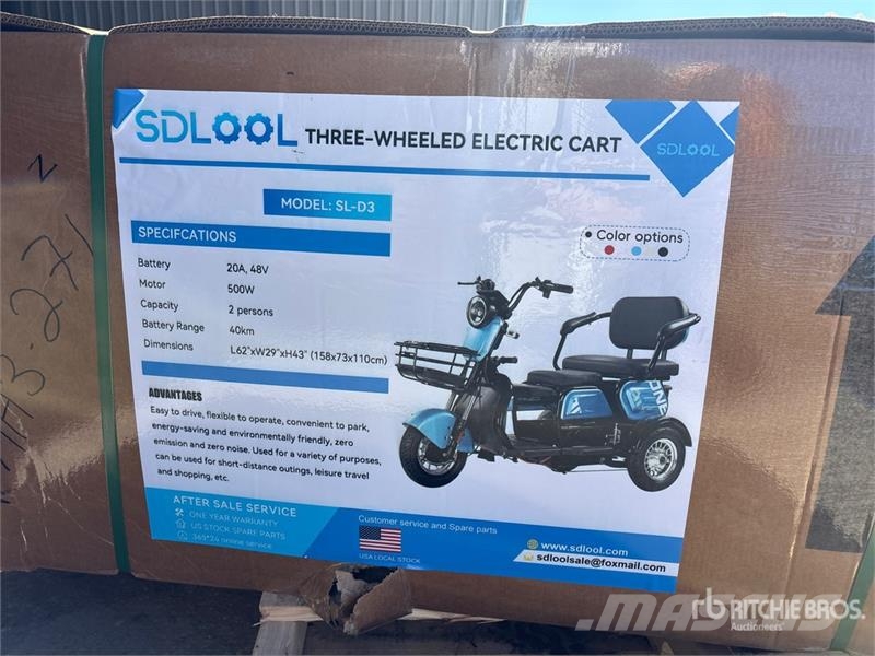 SDLOOL SL-D3 Electric Three-Wheeled Scooter (Unuse ATV-d