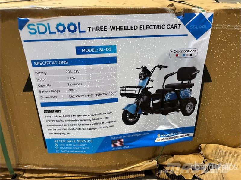 SDLOOL SL-D3 Electric Trike (Unused) Sõiduautod