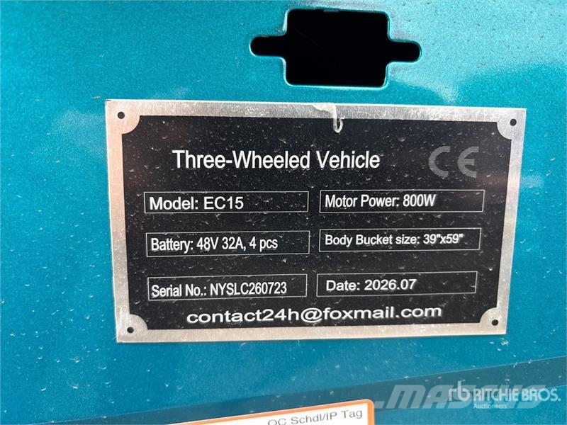  SDLOOL SL-EC15 Electric Trike (Unused) Cars