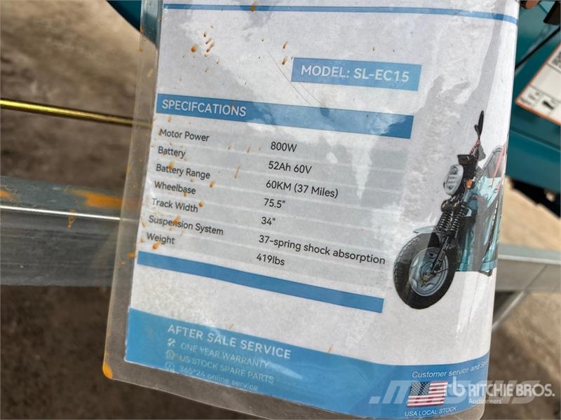  SDLOOL SL-EC15 Electric Trike (Unused) سيارات