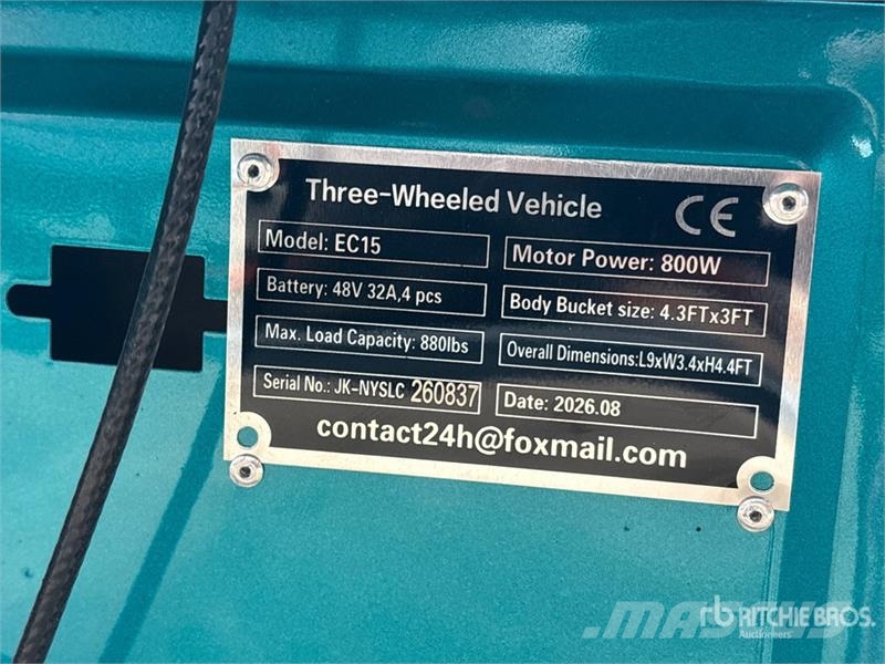  SDLOOL SL-EC15S Electric Trike (Unused) سيارات