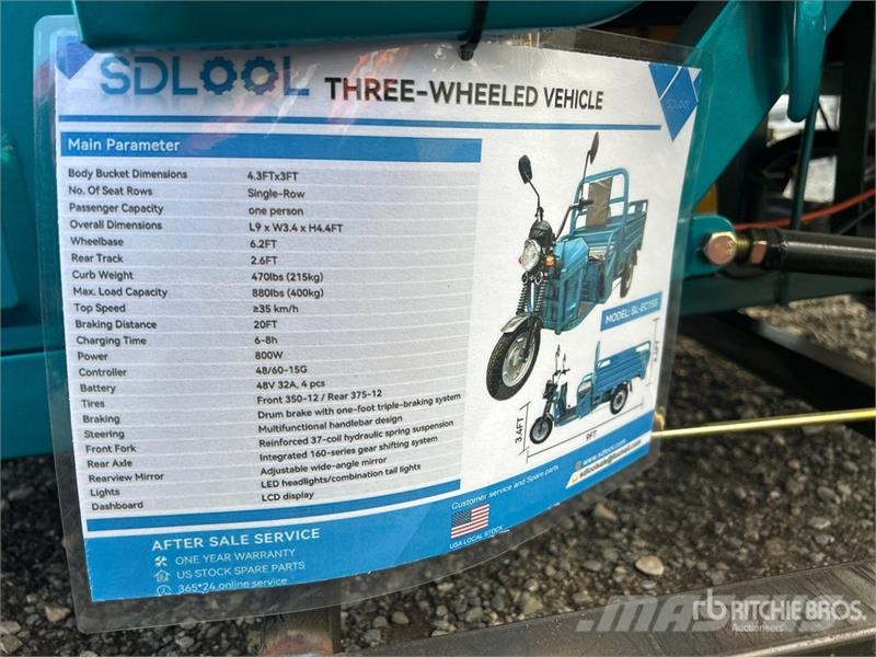 SDLOOL SL-EC15S Electric Trike (Unused) Automobili