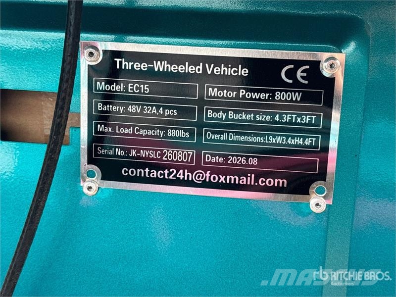 SDLOOL SL-EC15S Electric Trike (Unused) Cars