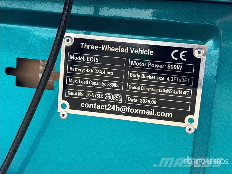  SDLOOL SL-EC15S Electric Trike (Unused) Automobili