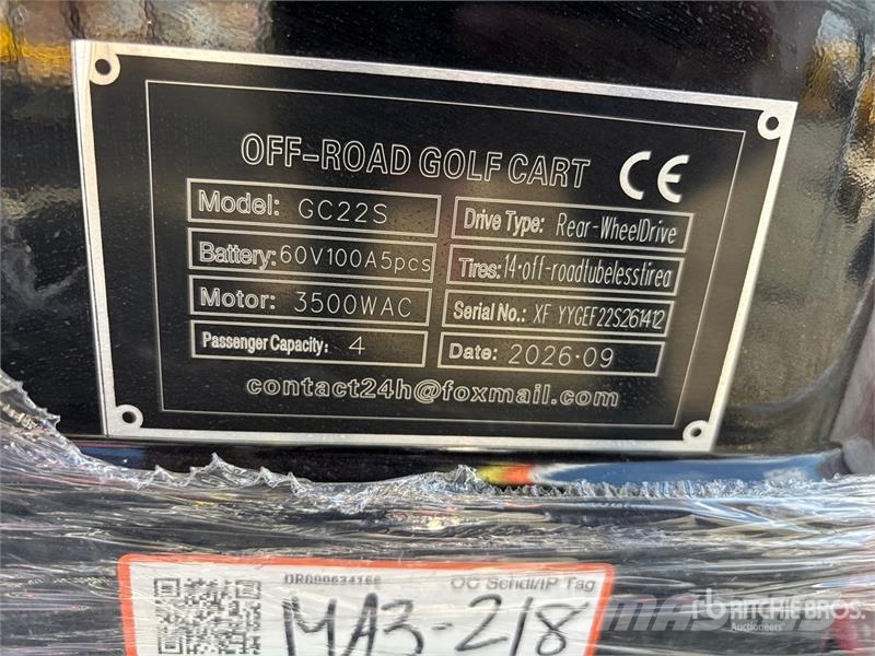 SDLOOL SL-GC22S Electric Off-Road Golf Cart (Unuse Golfkarren / golf carts