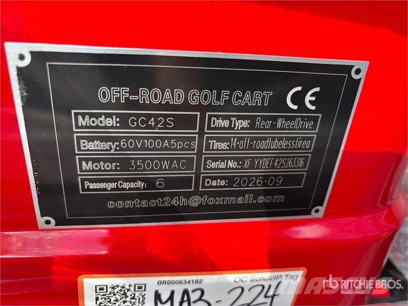 SDLOOL SL-GC42S Electric Off-Road Golf Cart (Unuse Golfkarren / golf carts