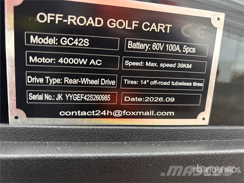  SDLOOL SL-GC42S Electric Off-Road Golf Cart (Unuse Carritos de golf