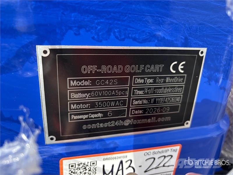  SDLOOL SL-GC42S Electric Off-Road Golf Cart (Unuse Carritos de golf