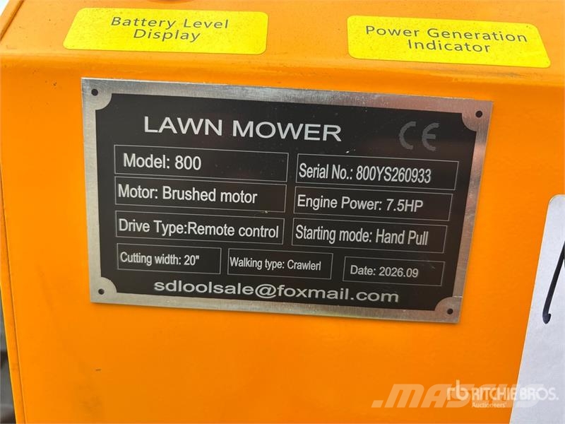  SDLOOL SL800 Remote Control Lawn Mower (Unused) ركوب الحشائش