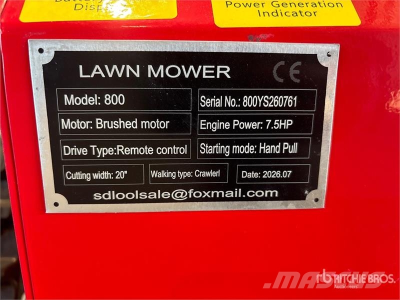 SDLOOL SL800 Remote Control Lawn Mower (Unused) Tractores corta-césped