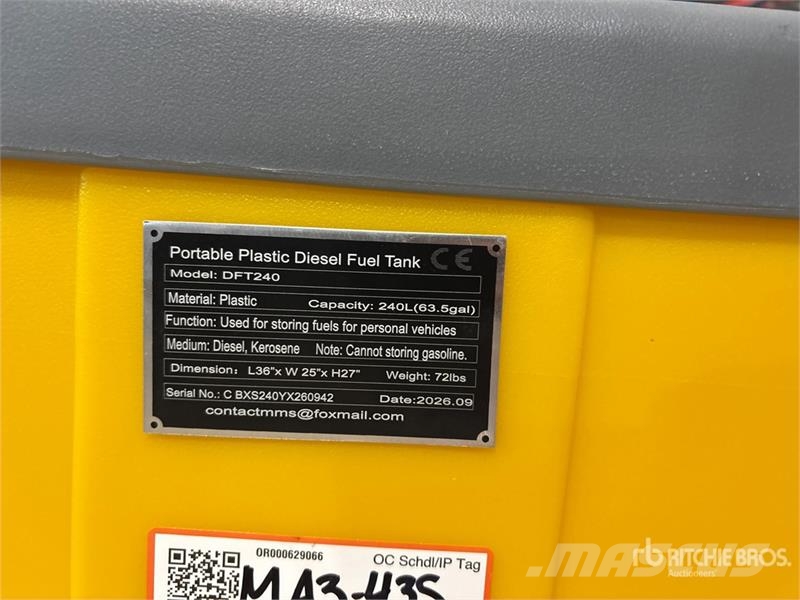 SKLP SK-DFT240 63 gal Portable Poly Diesel Fuel Ta Fuel and additive tanks