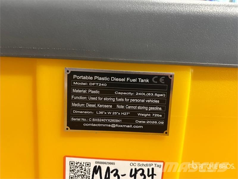 SKLP SK-DFT240 63 gal Portable Poly Diesel Fuel Ta Fuel and additive tanks