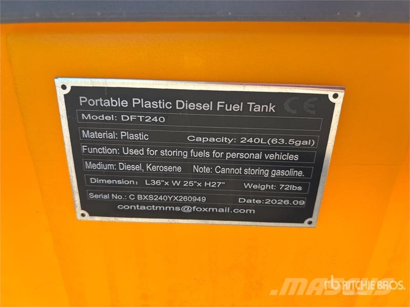  SKLP SK-DFT240 63 gal Portable Poly Diesel Fuel Ta Polttoaine- ja lisäainesäiliöt