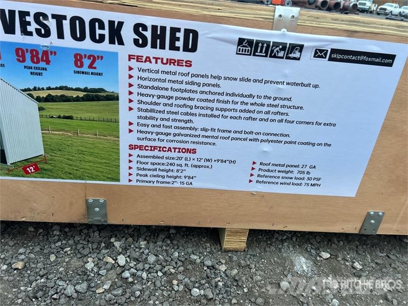 SKLP SK-S2012 20 ft x 12 ft H 9 ft 8 in Livestock Оборудование для животноводческих ферм