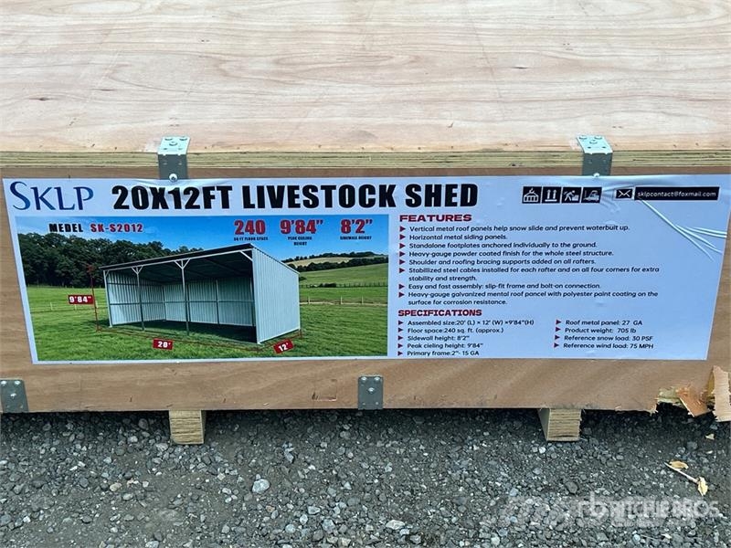  SKLP SK-S2012 20 ft x 12 ft H 9 ft 8 in Livestock  ماكينات وملحقات مواش أخرى