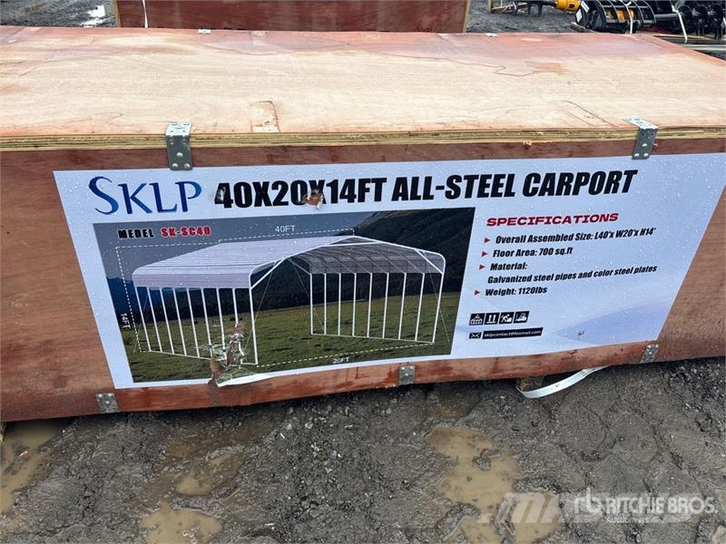 SKLP SK-SC40 20 ft x 40 ft All-Steel Carport (Unus Edificación de acero