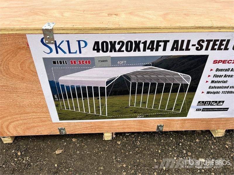  SKLP SK-SC40 20 ft x 40 ft All-Steel Carport (Unus Steel frame buildings